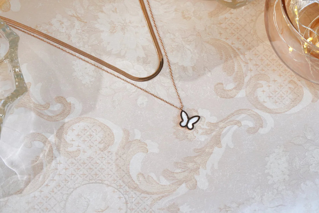 Butterfly Charm Double Layered Necklace